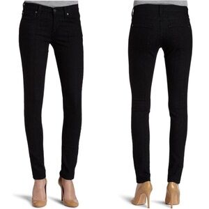 James Jeans Twiggy In Black Cat Skinny Jean Dry Aged Denim‎ Women’s Size 27